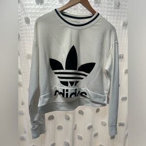 Women’s adidas trefoil crop sweatshirt.